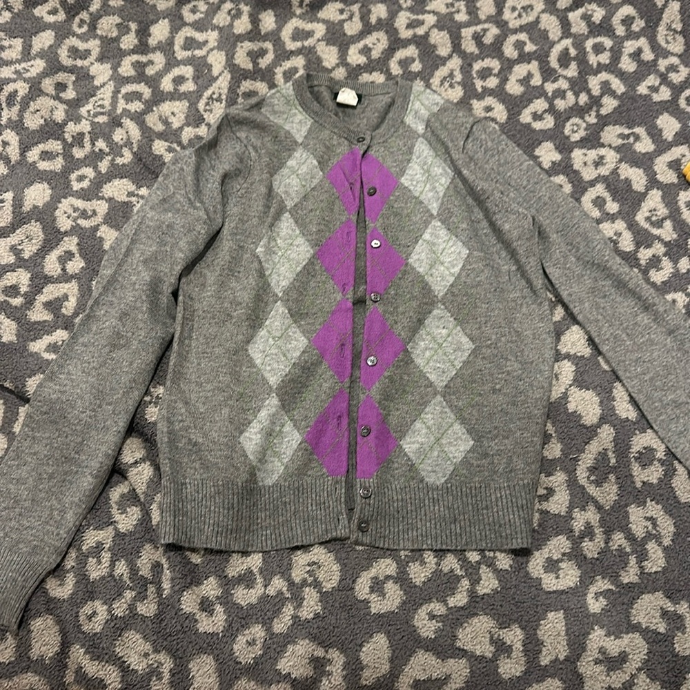 Jcrew button-up argyle caridgan